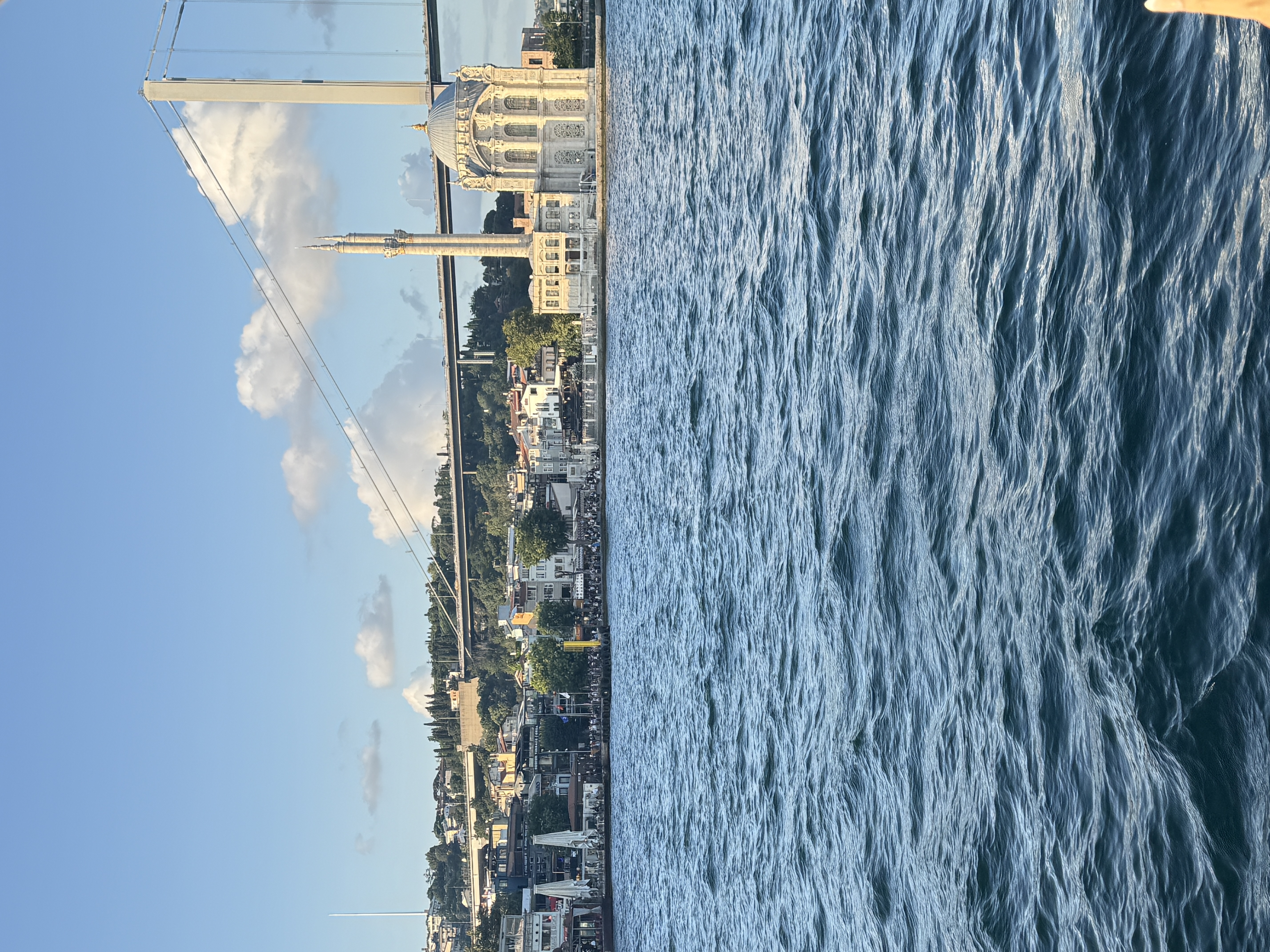 Mosque viewed from a boat in Istanbul